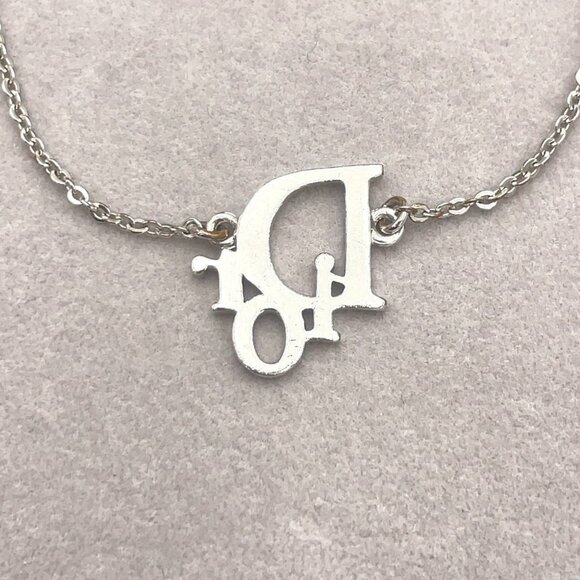 Auth Christian Dior CD Logo Pink Rhinestones SV Bracelet - Picture 10 of 10